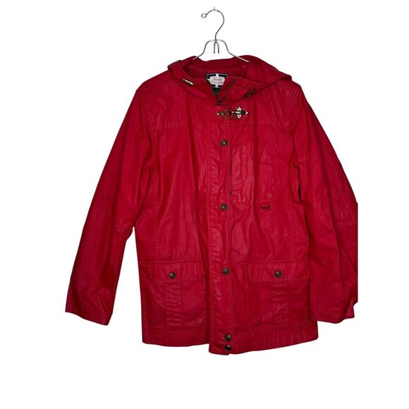 Polo Ralph Lauren Men's Naval Supply Rain Coat Full Zip Waxed Hooded Sz. Small - Picture 1 of 10